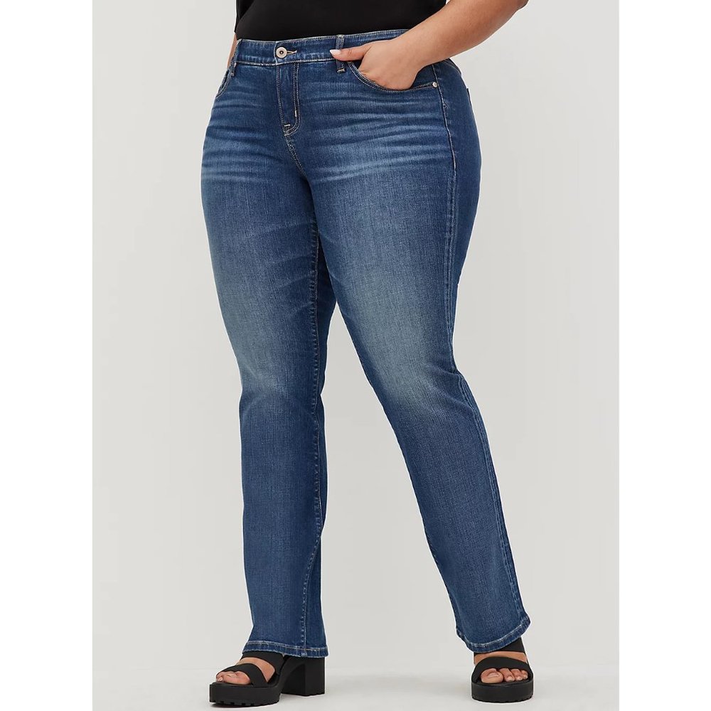 Torrid Mid Rise Slim Boot Jean - Vintage Stretch Medium Wash 20 short
